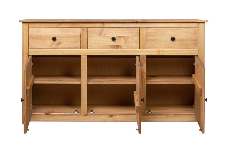 Skänk 135x40x80 cm massiv furu panama - Brun - Förvaring - Förvaringsmöbler - Skänkar & sideboards