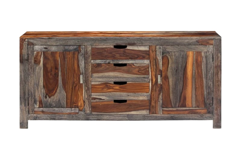 Skänk 160x40x75 cm grå massivt shesamträ - Grå - Skänkar & sideboards