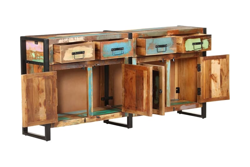 Skänk 172x35x80 cm massivt återvunnet trä - Brun - Skänkar & sideboards