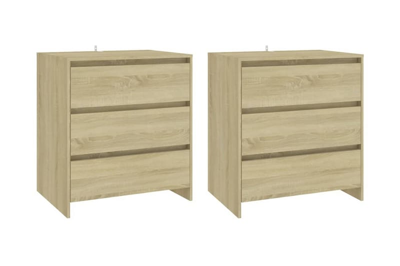 Skänk 3 delar sonoma-ek konstruerat trä - Ek - Skänkar & sideboards