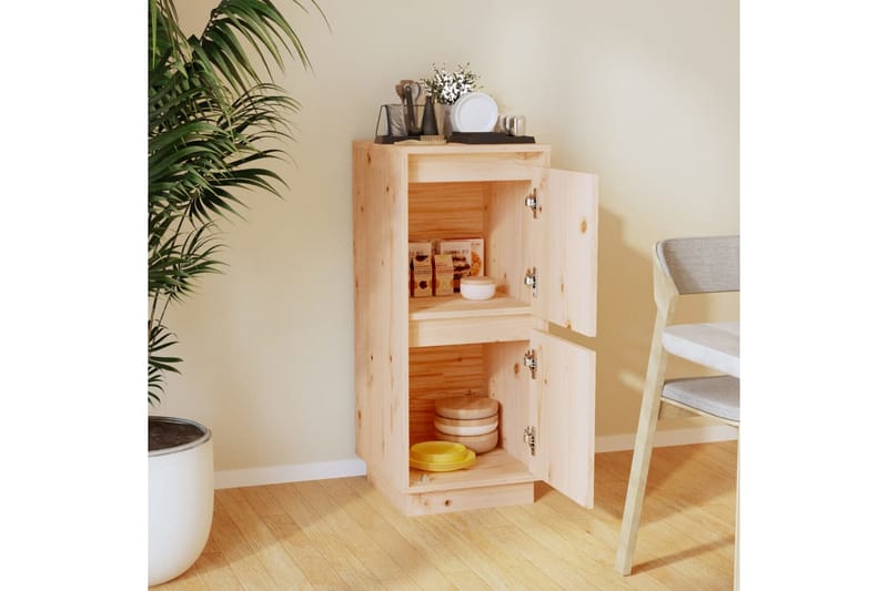 Skänk 31,5x34x75 cm massiv furu - Brun - Förvaring - Förvaringsmöbler - Skänkar & sideboards