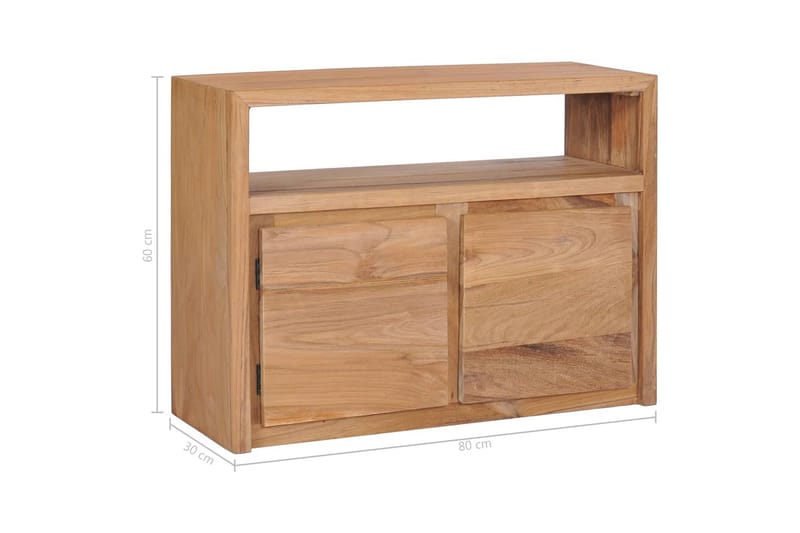 Skänk 80x30x60 cm massiv teak - Brun - Skänkar & sideboards