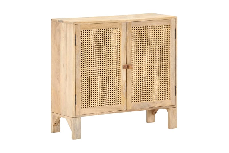 Skänk 80x30x73 cm massivt mangoträ och naturlig rotting - Skänkar & sideboards