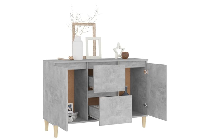 Skänk betonggrå 103,5x35x70 cm spånskiva - Grå - Skänkar & sideboards