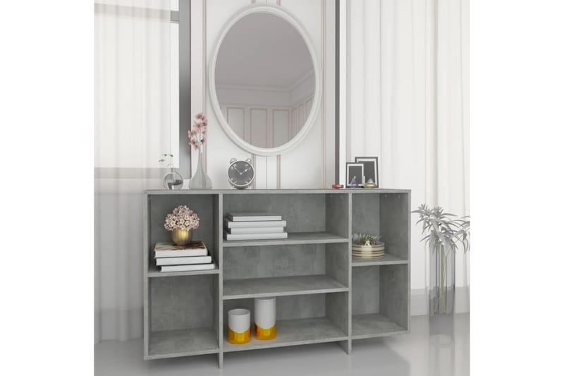 Skänk betonggrå 120x30x75 cm spånskiva - Grå - Förvaring - Förvaringsmöbler - Skänkar & sideboards