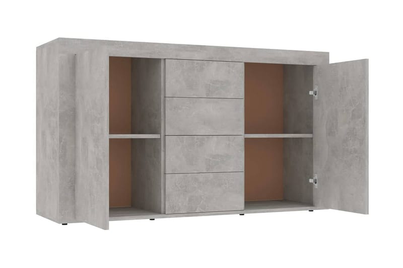 Skänk betonggrå 120x36x69 cm spånskiva - Grå - Skänkar & sideboards