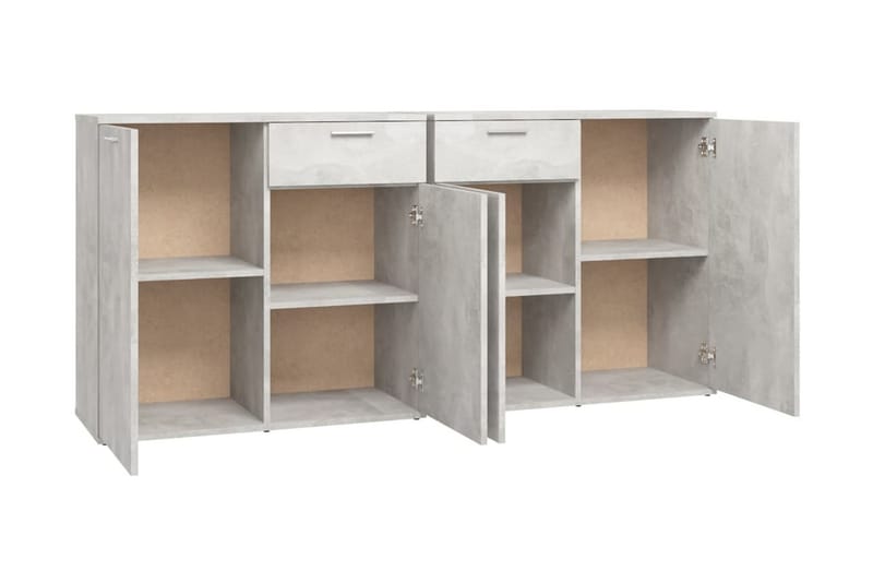 Skänk betonggrå 160x36x75 cm spånskiva - Grå - Förvaring - Förvaringsmöbler - Skänkar & sideboards