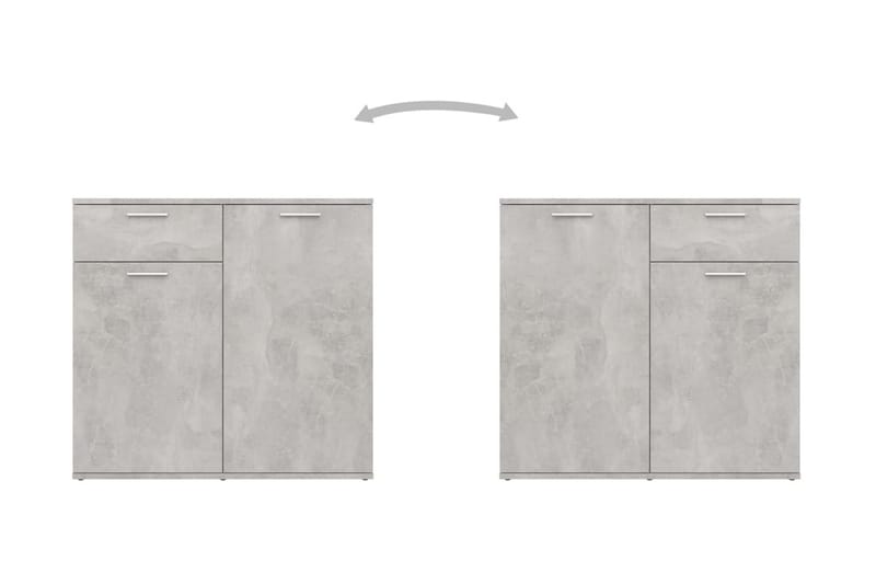Skänk betonggrå 160x36x75 cm spånskiva - Grå - Förvaring - Förvaringsmöbler - Skänkar & sideboards