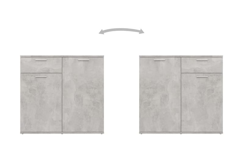 Skänk betonggrå 160x36x75 cm spånskiva - Grå - Skänkar & sideboards