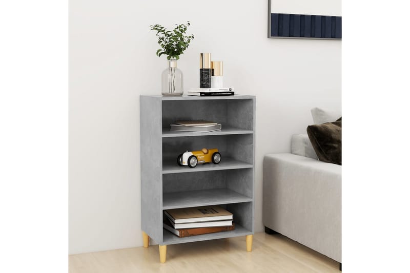 Skänk betonggrå 57x35x90 cm spånskiva - Grå - Förvaring - Förvaringsmöbler - Skänkar & sideboards