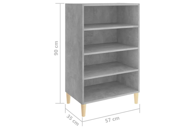 Skänk betonggrå 57x35x90 cm spånskiva - Grå - Förvaring - Förvaringsmöbler - Skänkar & sideboards