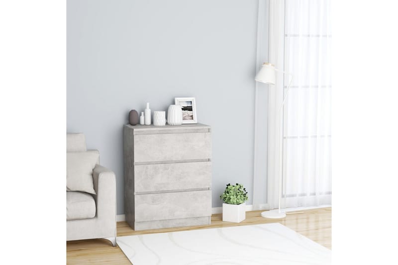 Skänk betonggrå 60x33,5x76 cm spånskiva - Grå - Förvaring - Förvaringsmöbler - Skänkar & sideboards