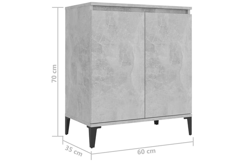 Skänk betonggrå 60x35x70 cm spånskiva - Betonggrå - Förvaring - Förvaringsmöbler - Skänkar & sideboards