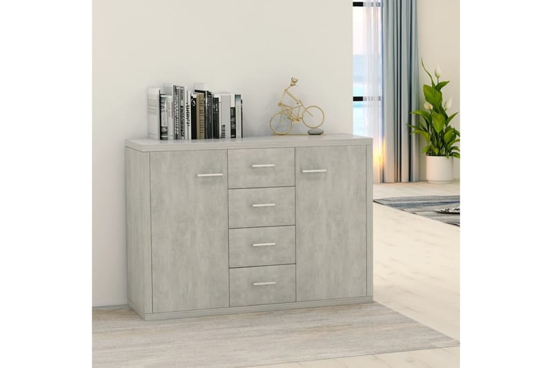 Skänk betonggrå 88x30x65 cm spånskiva - Grå - Förvaring - Förvaringsmöbler - Skänkar & sideboards