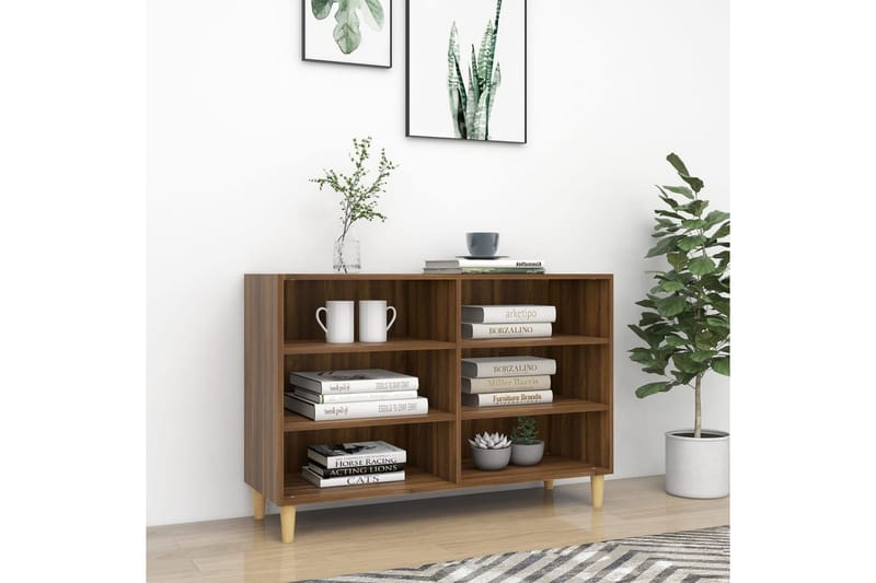 Skänk brun ek 103,5x35x70 cm spånskiva - Brun - Förvaring - Förvaringsmöbler - Skänkar & sideboards