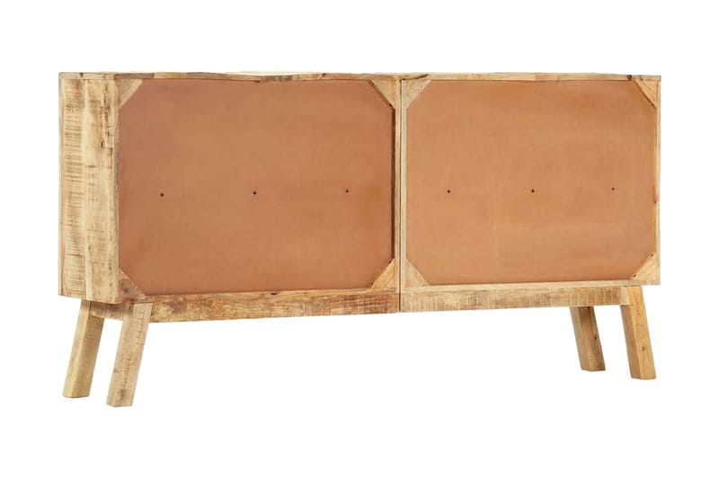 Skänk brun och svart 160x30x80 cm massivt grovt mangoträ - Brun - Skänkar & sideboards