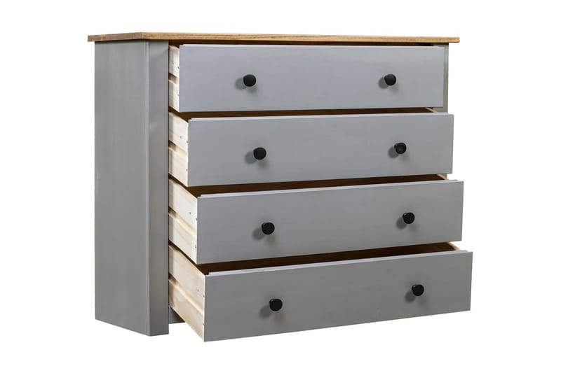Skänk grå 80x40x73 cm furu Panama - Grå - Förvaring - Förvaringsmöbler - Skänkar & sideboards