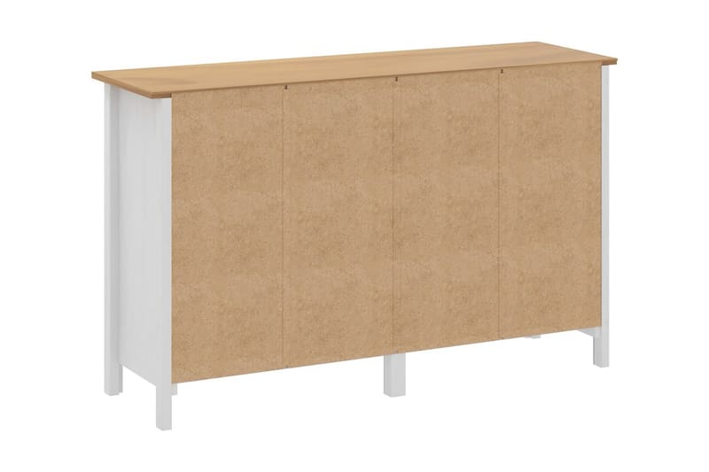 Skänk Hill Range vit 130x40x80 cm massiv furu - Vit - Skänkar & sideboards