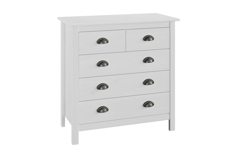 Skänk Hill Range vit 79x40x80 cm massiv furu - Vit - Förvaring - Förvaringsmöbler - Skänkar & sideboards
