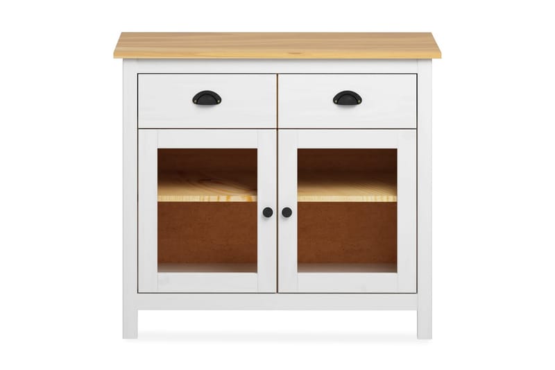 Skänk Hill Range vit 90x40x80 cm massiv furu - Vit - Förvaring - Förvaringsmöbler - Skänkar & sideboards