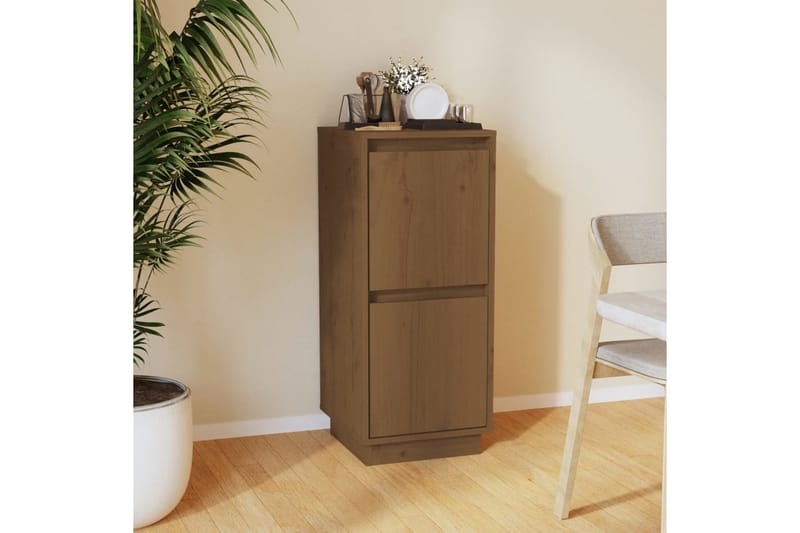Skänk honungsbrun 31,5x34x75 cm massiv furu - Brun - Förvaring - Förvaringsmöbler - Skänkar & sideboards