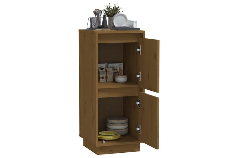 Skänk honungsbrun 31,5x34x75 cm massiv furu - Brun - Förvaring - Förvaringsmöbler - Skänkar & sideboards