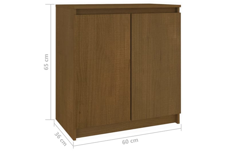 Skänk honungsbrun 60x36x65 cm massiv furu - Brun - Förvaring - Förvaringsmöbler - Skänkar & sideboards