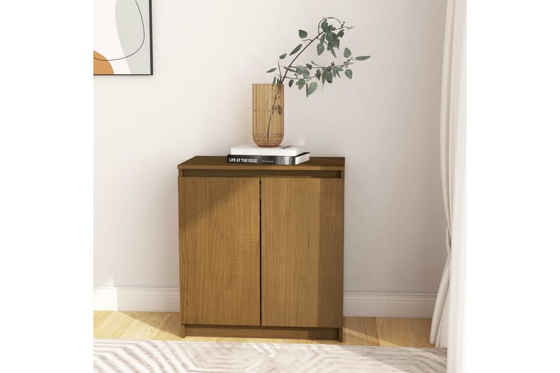 Skänk honungsbrun 60x36x65 cm massiv furu - Brun - Förvaring - Förvaringsmöbler - Skänkar & sideboards