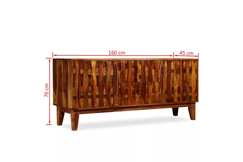 Skänk i massiv sheesham 160x45x70 cm - Brun - Förvaring - Förvaringsmöbler - Skänkar & sideboards