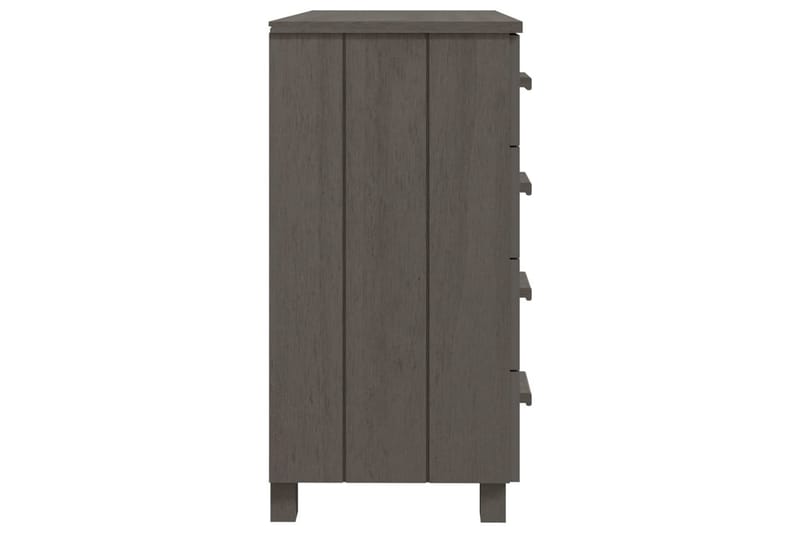 Skänk ljusgrå 79x40x80 cm massiv furu - Ljusgrå - Skänkar & sideboards