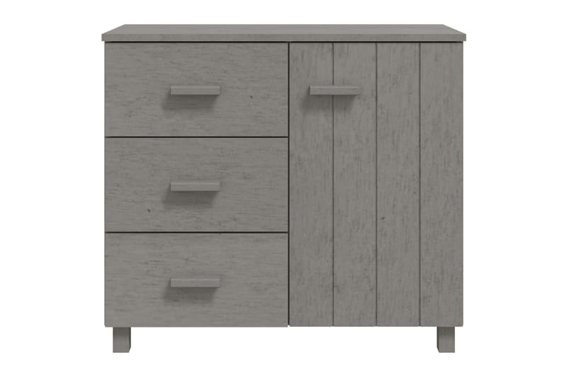 Skänk ljusgrå 90x40x80 cm massiv furu - Ljusgrå - Förvaring - Förvaringsmöbler - Skänkar & sideboards