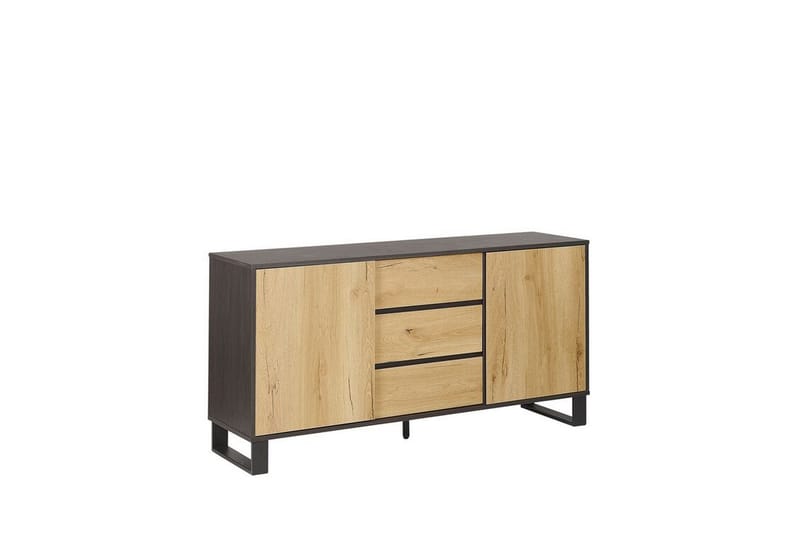 Skänk ljusträ/svart ELDA - Trä/natur - Förvaring - Förvaringsmöbler - Skänkar & sideboards