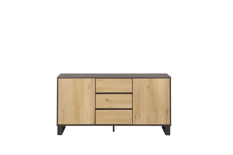 Skänk ljusträ/svart ELDA - Trä/natur - Förvaring - Förvaringsmöbler - Skänkar & sideboards