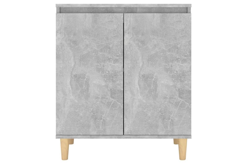 Skänk massiva träben betonggrå 60x35x70 cm spånskiva - Grå - Förvaring - Förvaringsmöbler - Skänkar & sideboards