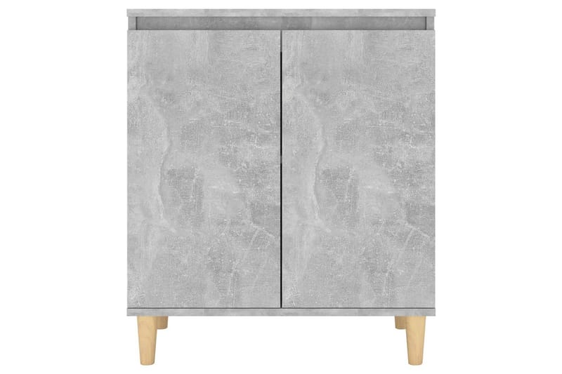 Skänk massiva träben betonggrå 60x35x70 cm spånskiva - Grå - Skänkar & sideboards