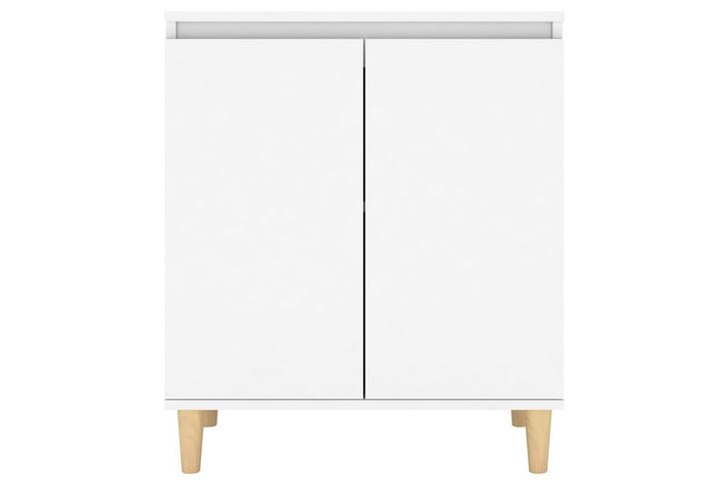 Skänk massiva träben vit 60x35x70 cm spånskiva - Vit - Förvaring - Förvaringsmöbler - Skänkar & sideboards