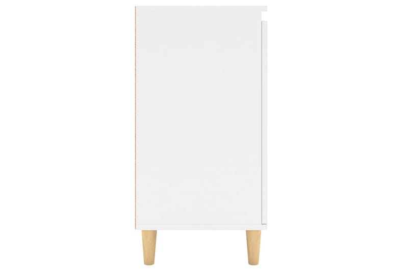 Skänk massiva träben vit 60x35x70 cm spånskiva - Vit - Förvaring - Förvaringsmöbler - Skänkar & sideboards