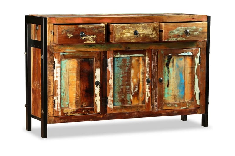 Skänk massivt återvunnet trä 120x35x76 cm - Brun - Förvaring - Förvaringsmöbler - Skänkar & sideboards
