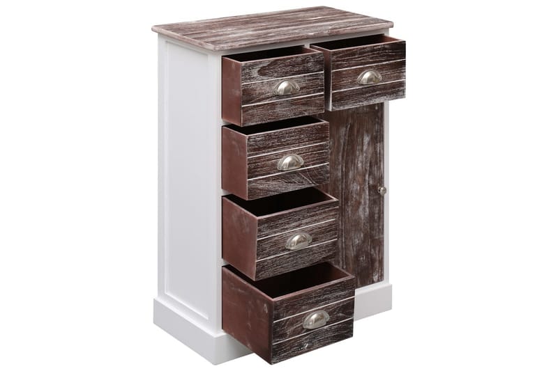 Skänk med 10 lådor brun 113x30x79 cm trä - Brun - Förvaring - Förvaringsmöbler - Skänkar & sideboards