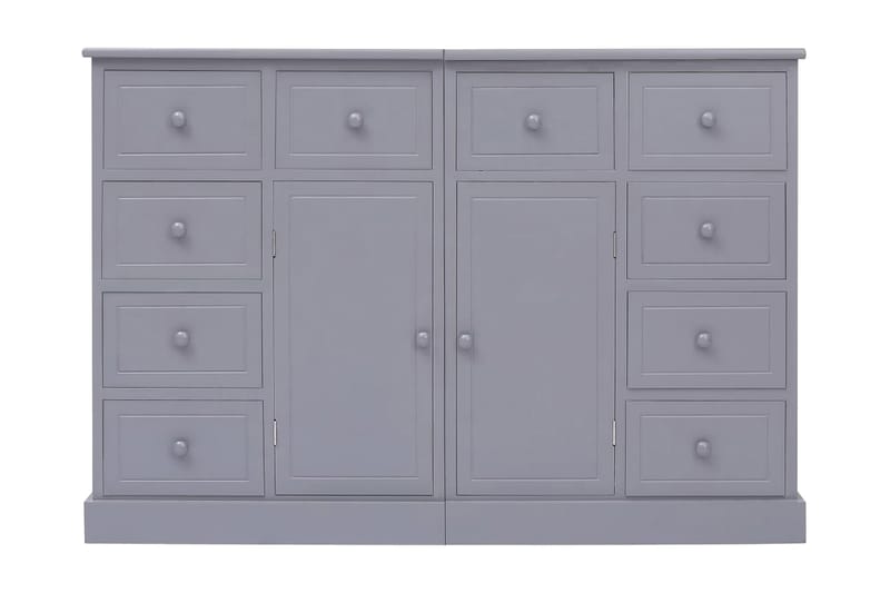 Skänk med 10 lådor grå 113x30x79 cm trä - Grå - Förvaring - Förvaringsmöbler - Skänkar & sideboards