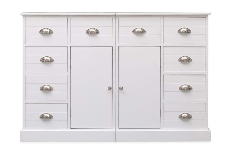 Skänk med 10 lådor vit 113x30x79 cm trä - Vit - Förvaring - Förvaringsmöbler - Skänkar & sideboards