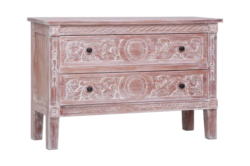 Skänk med 2 lådor 90x30x60 cm massiv mahogny - Brun - Förvaring - Förvaringsmöbler - Skänkar & sideboards