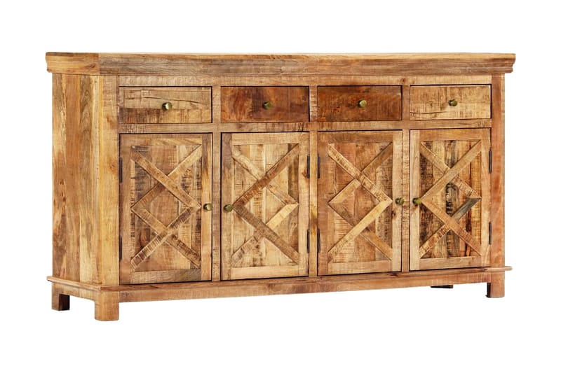 Skänk med 4 lådor 160x40x85 cm massivt mangoträ - Brun - Skänkar & sideboards