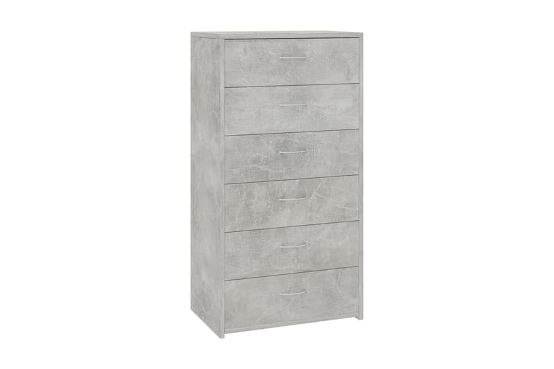 Skänk med 6 lådor betonggrå 50x34x96 cm spånskiva - Grå - Förvaring - Förvaringsmöbler - Skänkar & sideboards