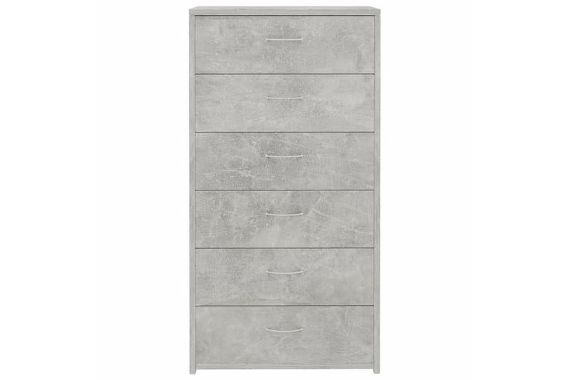 Skänk med 6 lådor betonggrå 50x34x96 cm spånskiva - Grå - Förvaring - Förvaringsmöbler - Skänkar & sideboards