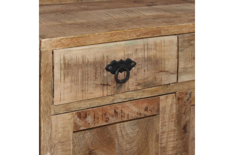 Skänk med hyllor massivt mangoträ 120x35x200 cm - Brun - Förvaring - Förvaringsmöbler - Skänkar & sideboards
