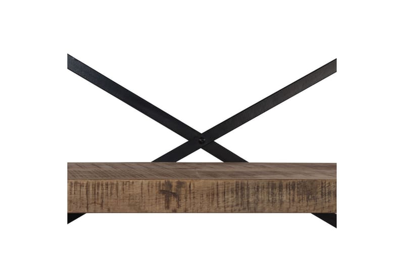 Skänk med hyllor massivt mangoträ 120x35x200 cm - Brun - Förvaring - Förvaringsmöbler - Skänkar & sideboards