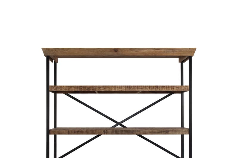 Skänk med hyllor massivt mangoträ 120x35x200 cm - Brun - Förvaring - Förvaringsmöbler - Skänkar & sideboards