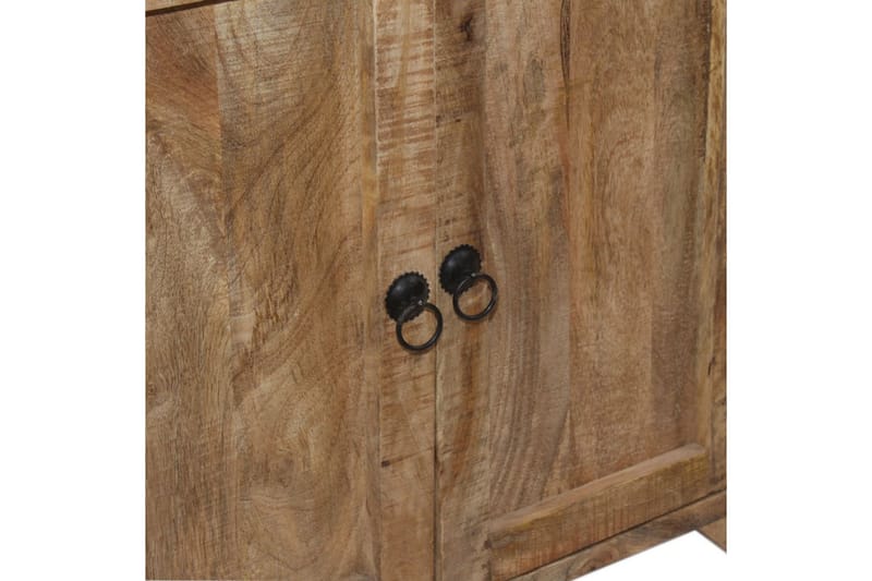 Skänk med hyllor massivt mangoträ 120x35x200 cm - Brun - Förvaring - Förvaringsmöbler - Skänkar & sideboards