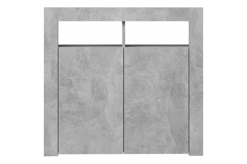 Skänk med LED-belysning betonggrå 80x35x75 cm - Betonggrå - Förvaring - Förvaringsmöbler - Skänkar & sideboards